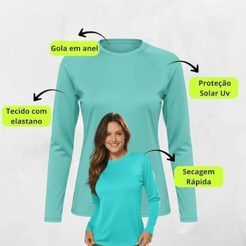 Camiseta Feminina UV FPU50+