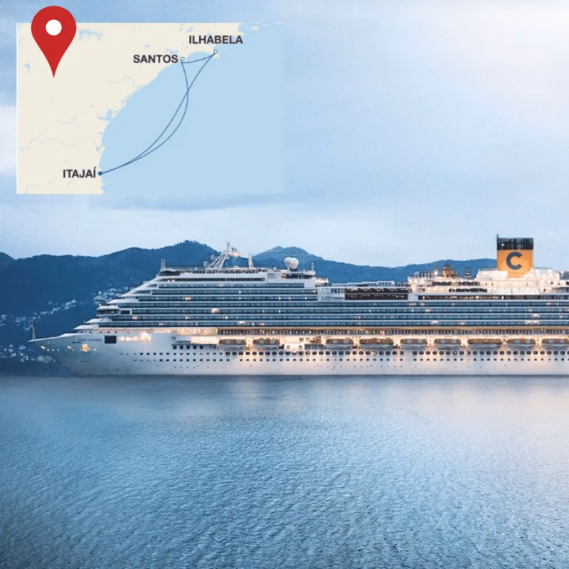 Cruzeiro COSTA - Santo, Ilha Bela e Itajaí