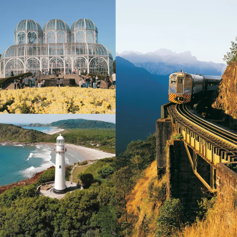 Pacote para Curitiba + Ilha do Mel + Passeio de Trem Morretes